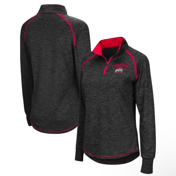Colosseum Tops - Women’s Colosseum Ohio State Buckeyes Stingray Raglan